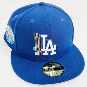 New Era‎ Los Angeles Dodgers Rainbow Stadium 59FIFTY Fitted Hat Cap 7 1/4 Blue
